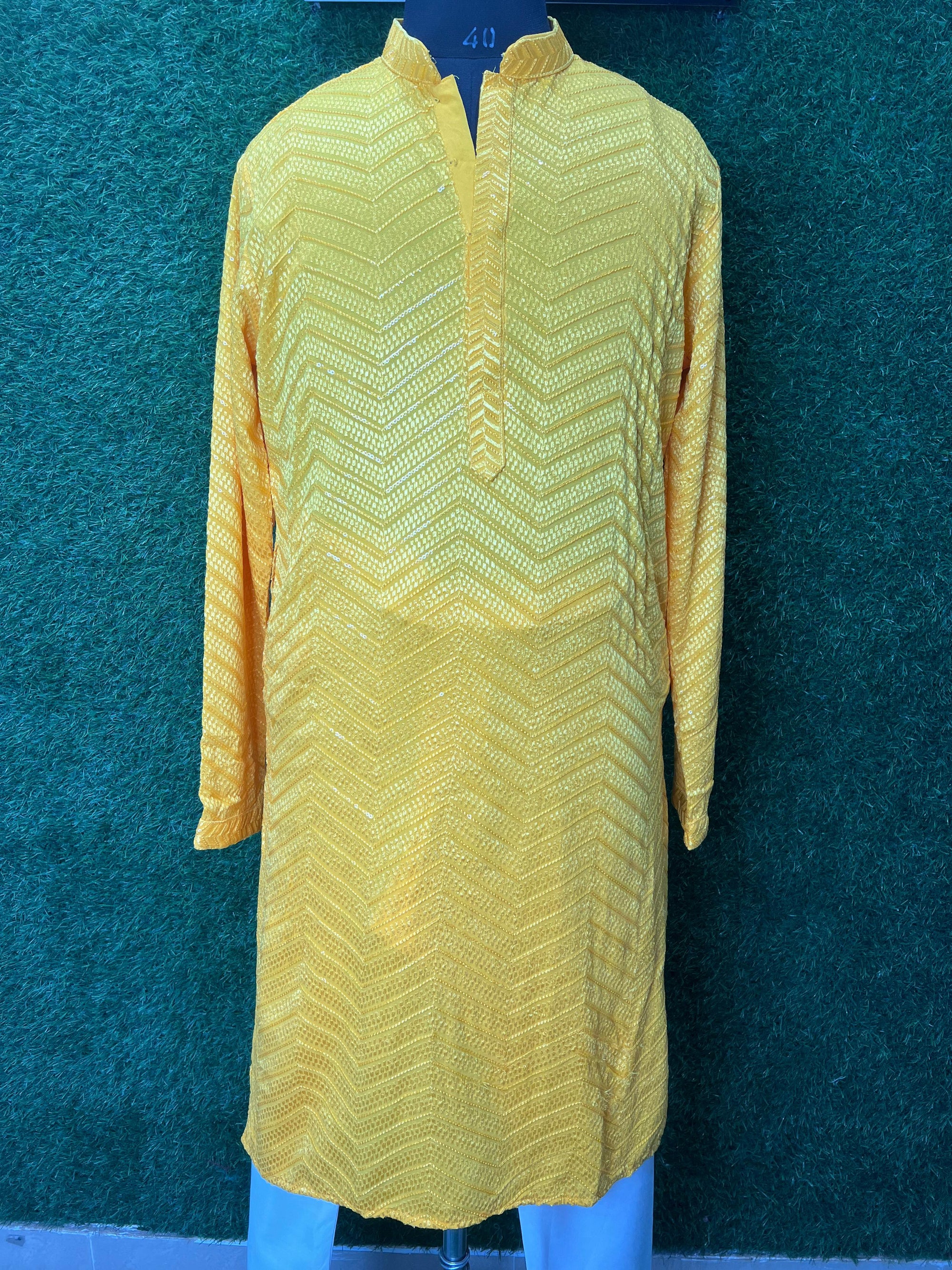 Chikankari Sequin Work Kurta Set