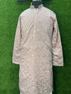 Men’s Silk Kurta Set with Foil Mirror Work