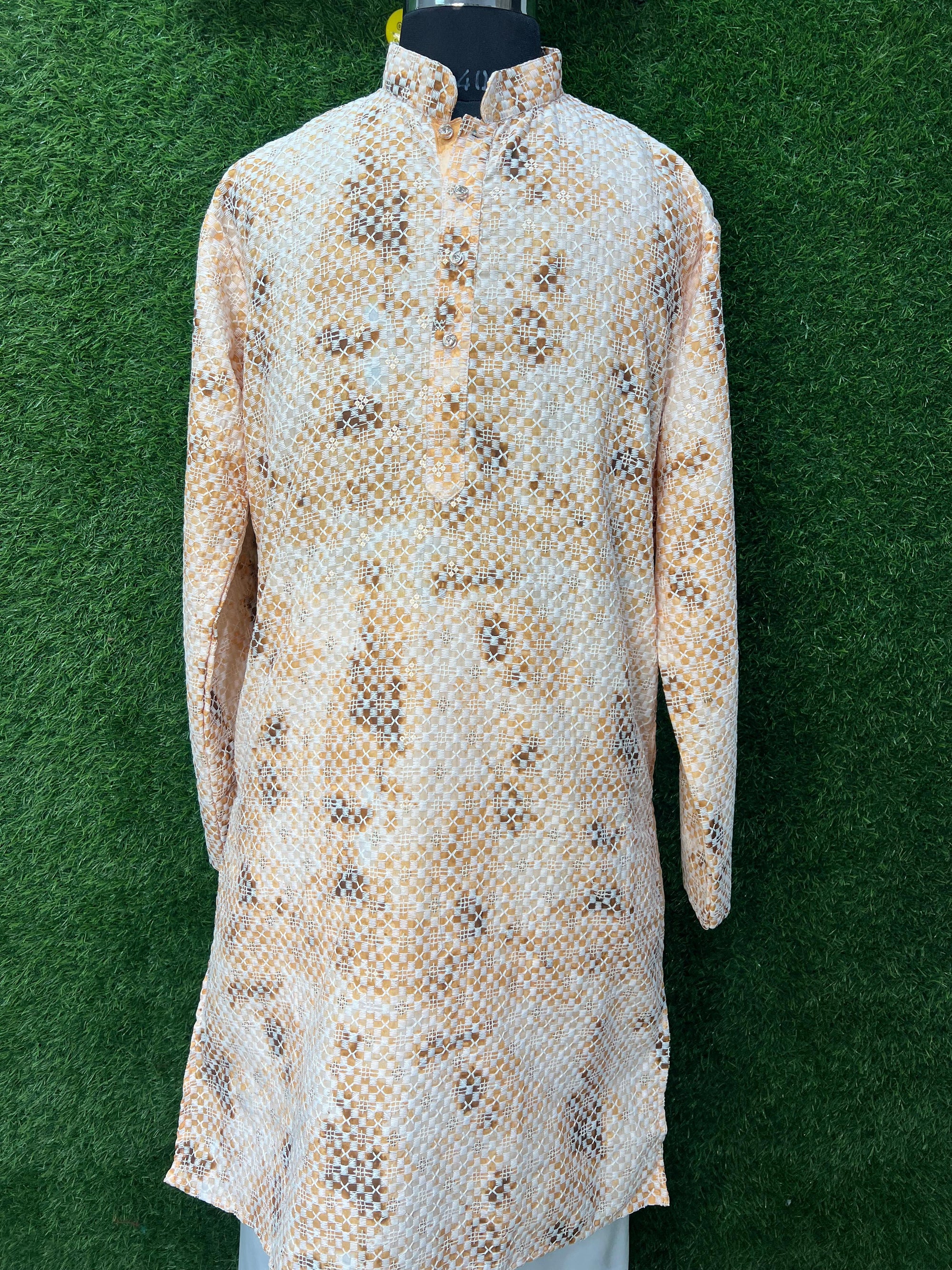 Men’s Kurta Set with Elegant Sequin Work