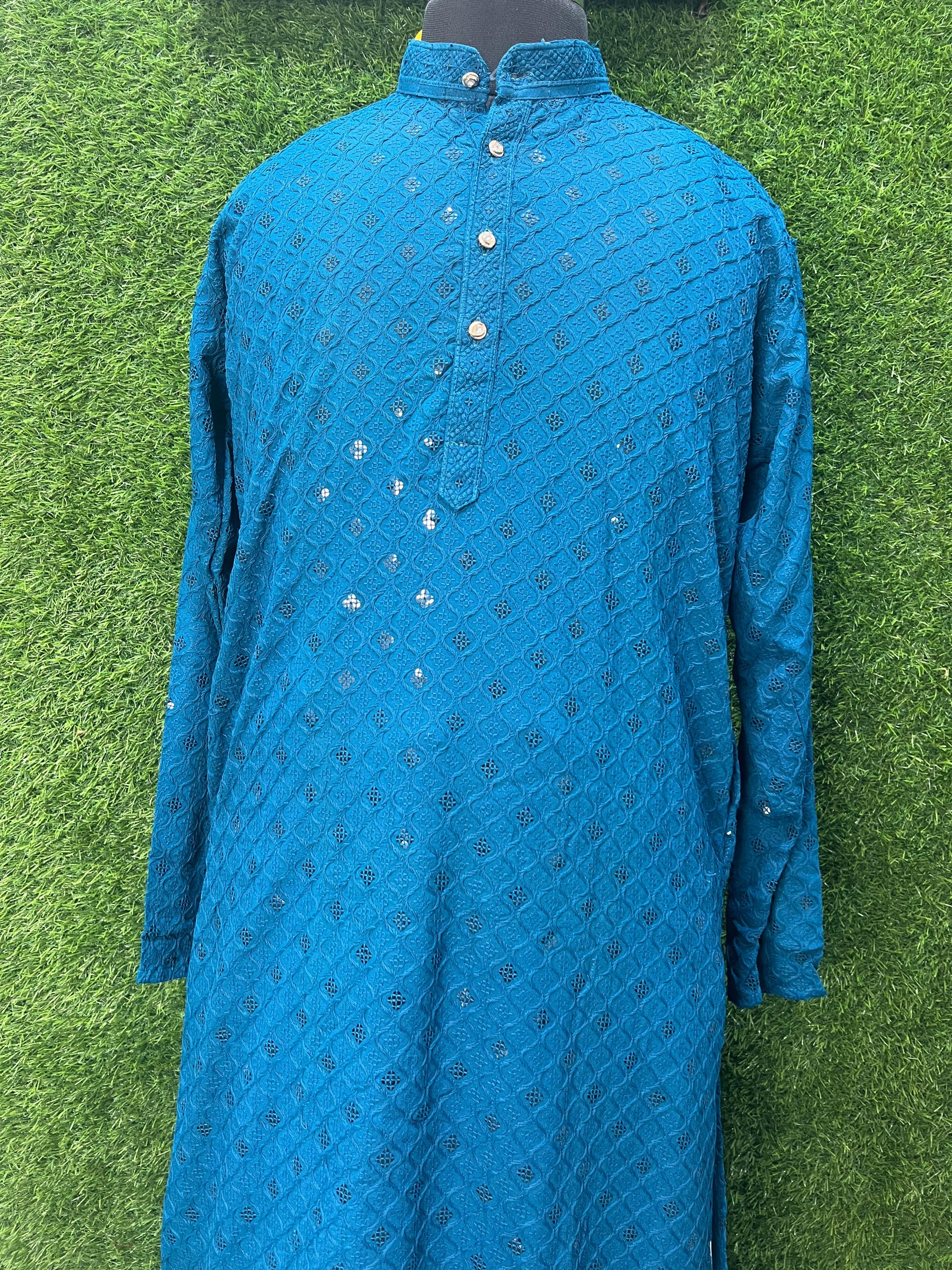 Men’s Kurta Set with Elegant Sequin Work