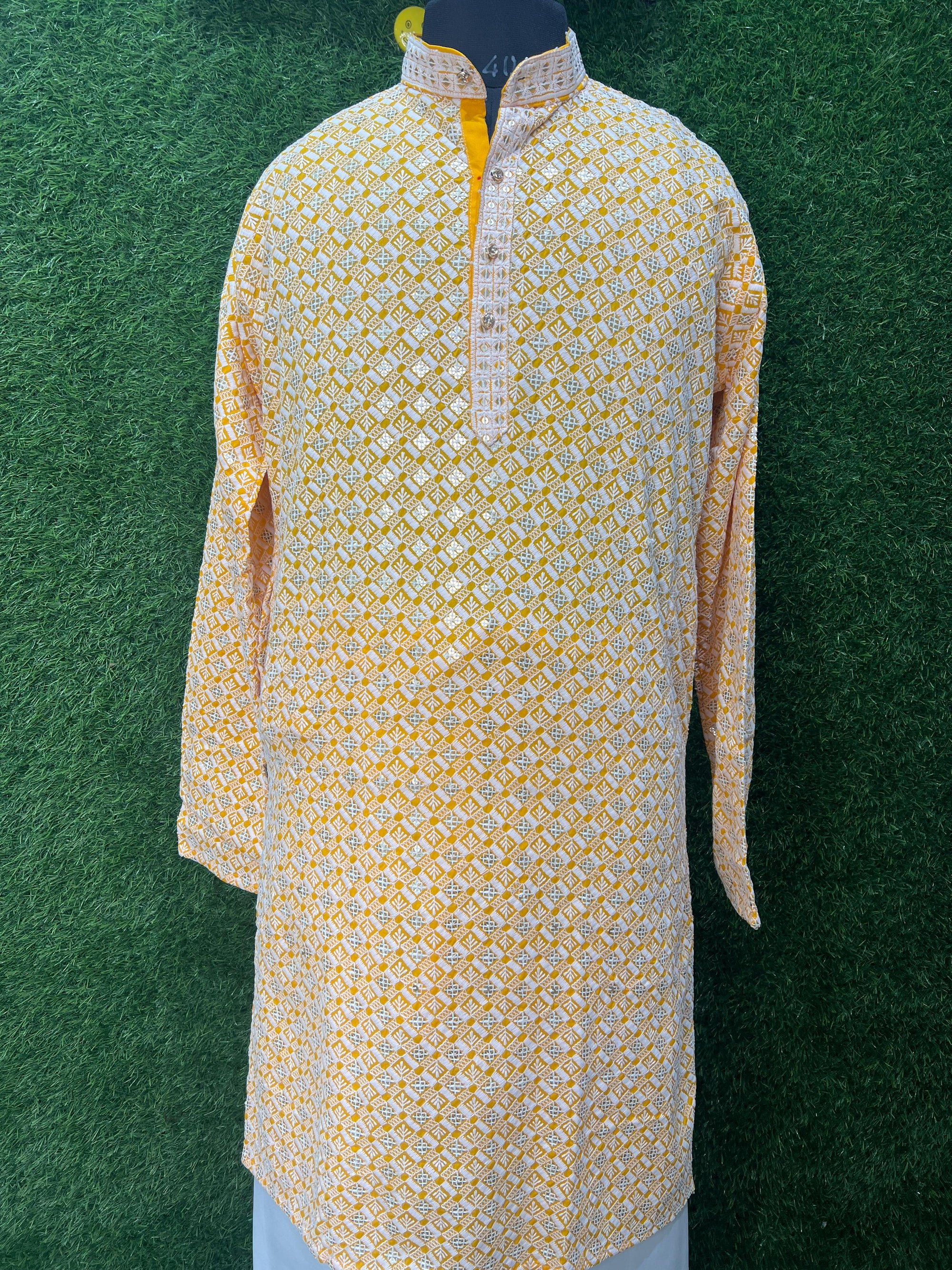 Men’s Kurta Set with Elegant Sequin Work
