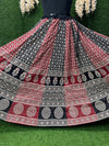Ajrakh Cotton Skirt with Mirror
