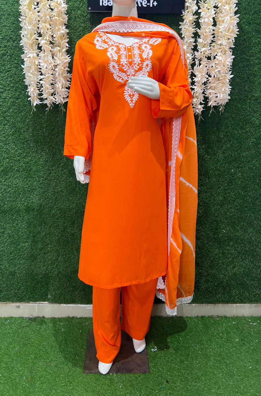 Stylish Embroidered Kurta with Pant & Dupatta Set – Elegant Ethnic Wear