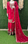 Beautiful Embroidered Kurta with Lehenga and Dupatta Set