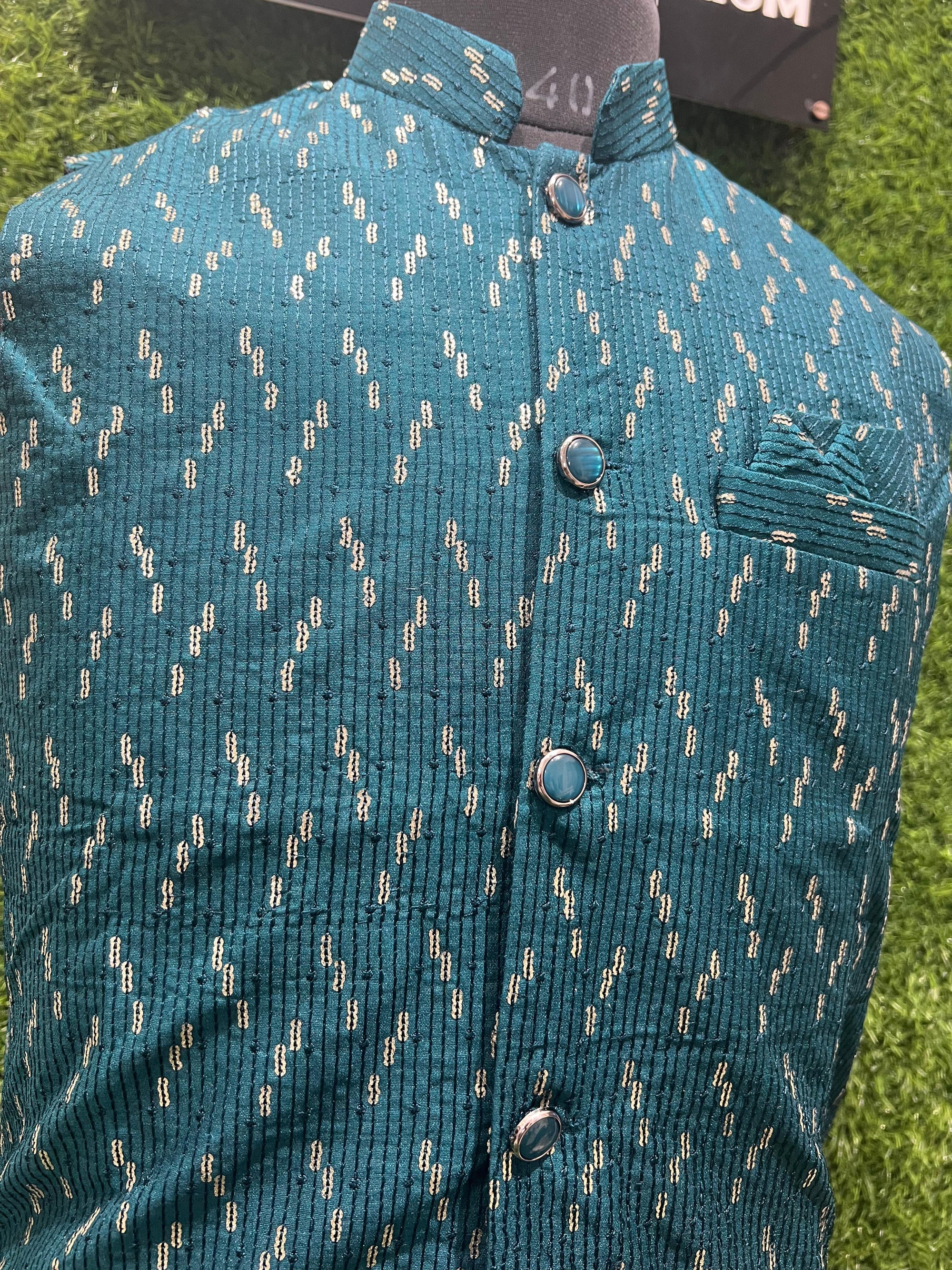 Elegant Nehru Jacket with Sequin Work – Festive & Party Wear