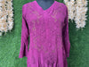 Elegant Crepe Kurti with Mukesh Work & Lucknowi Chikankari