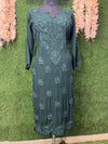 Lucknowi Chikankari Kurti with Hand Embroidery & Mukesh Work