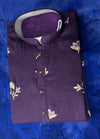 Purple Kurta With Thread & Sequins Embroidered Work
