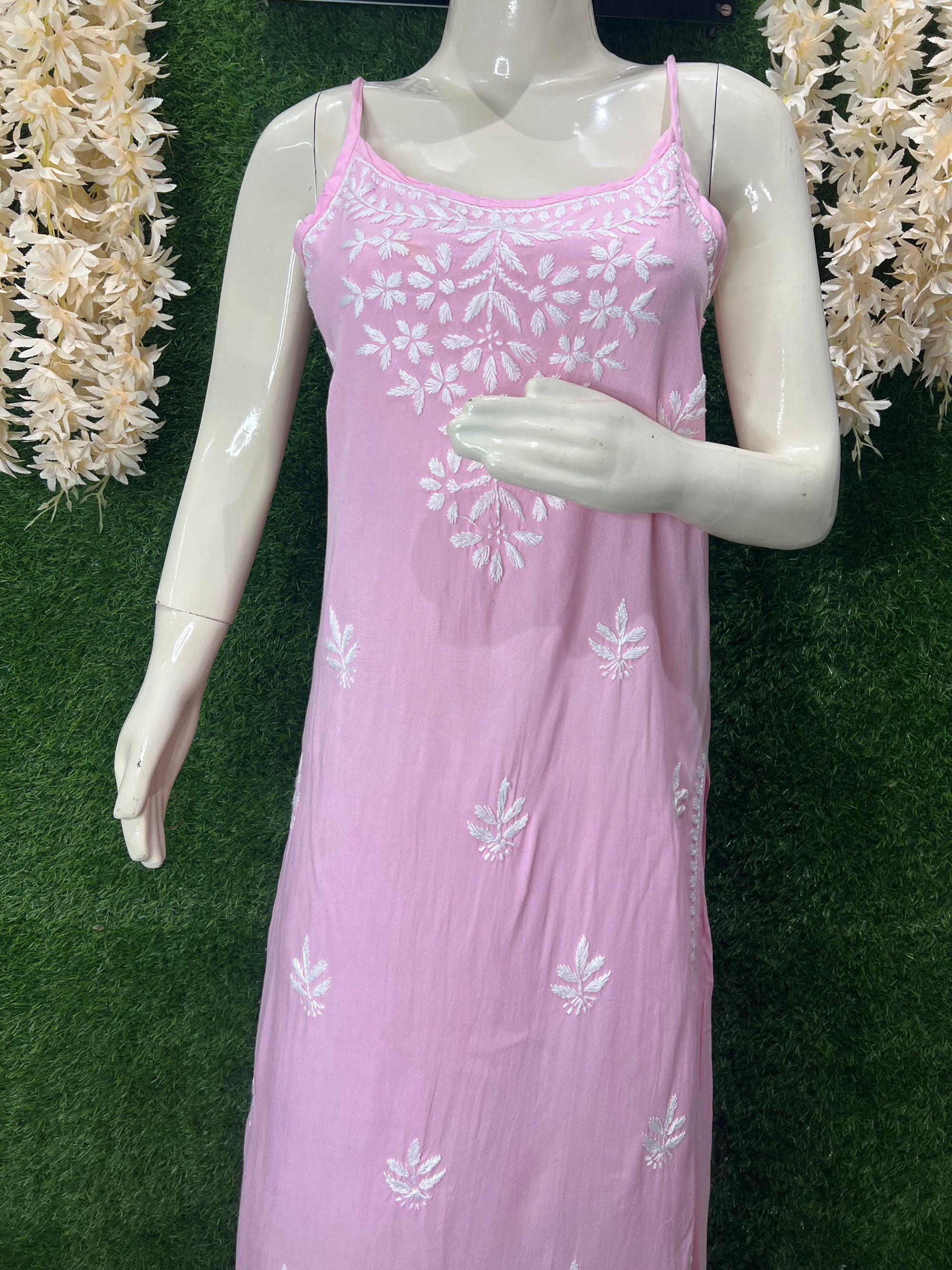 Sleeveless Lucknowi Chikankari Co-ord Set