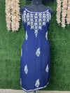 Lucknowi Chikankari Strappy Long Kurta