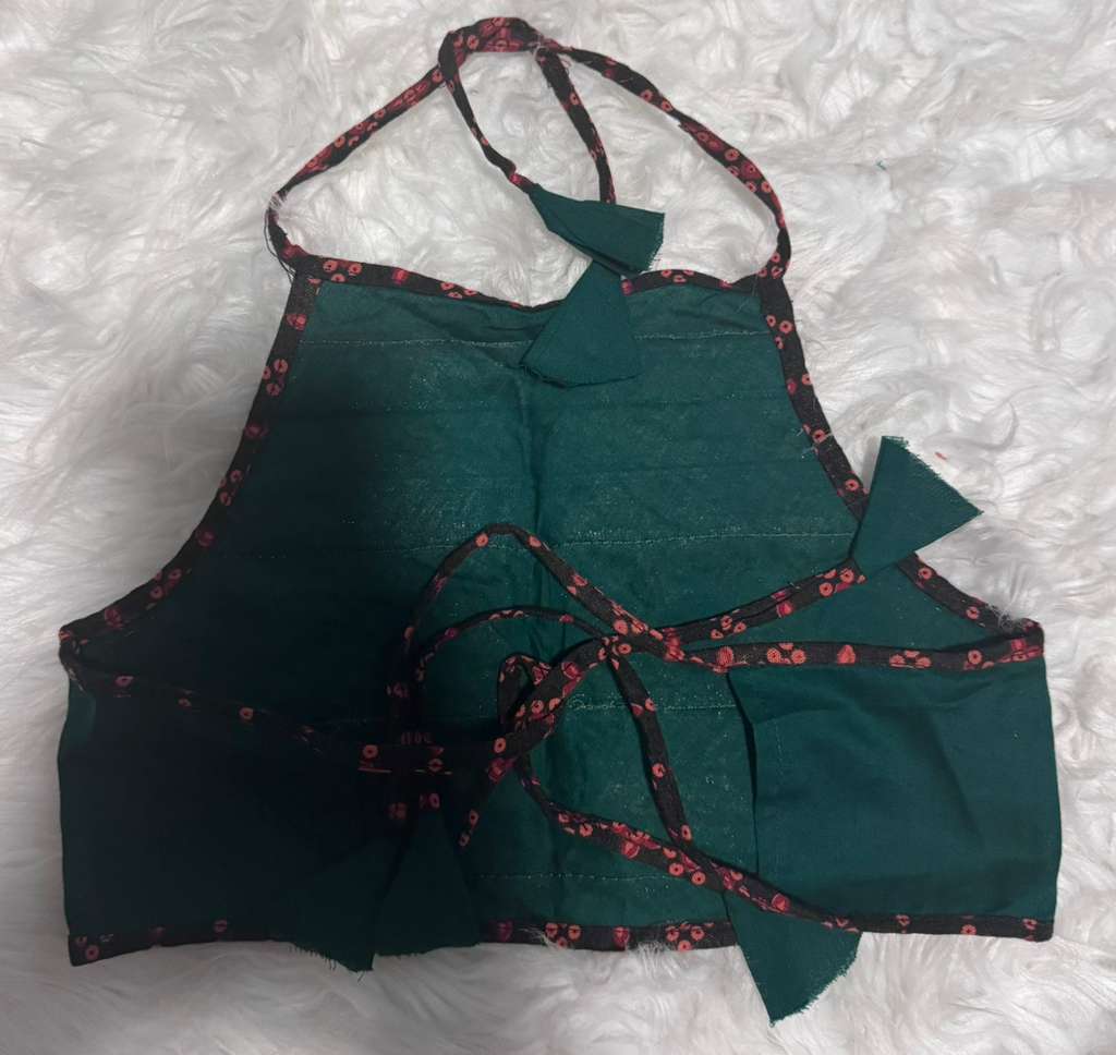 Traditional Green Embroidered Garba Chaniya Choli Set for Girls