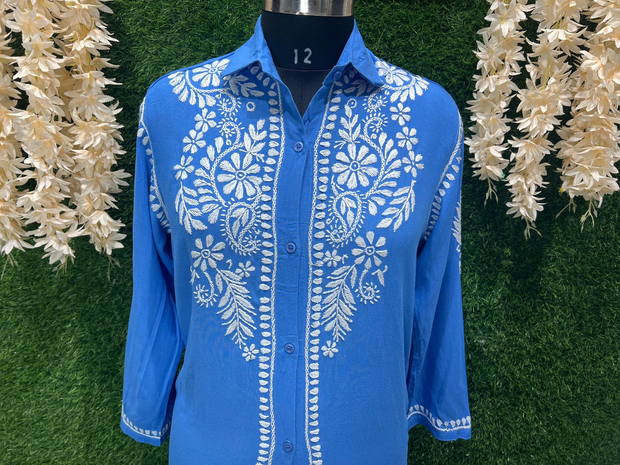 Lucknowi Chikankari Modal Shirt