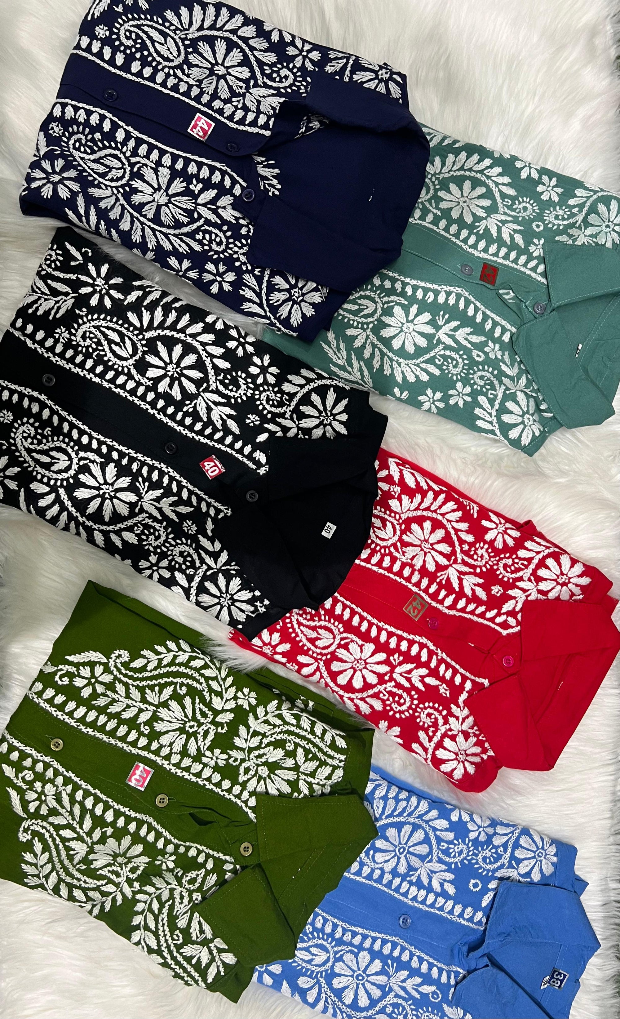 Lucknowi Chikankari Modal Shirt