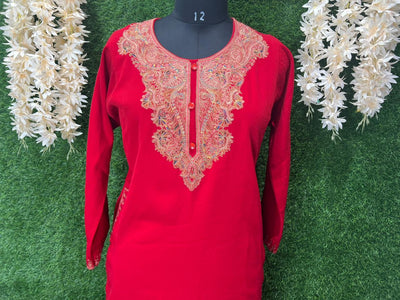 Kashmiri Pheran with Kashmiri Work on Neck and Sleeves