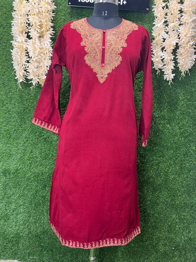 Kashmiri Pheran with Kashmiri Work on Neck and Sleeves