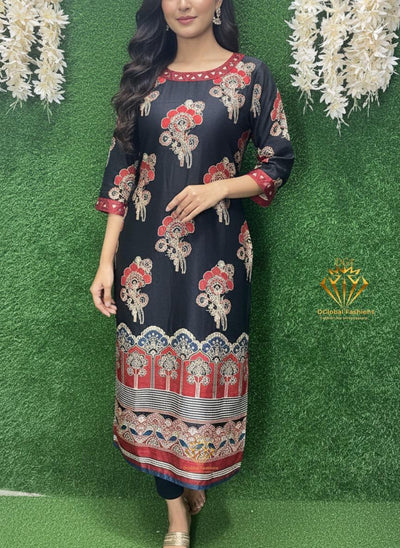 Elegant Mashu Silk Printed Kurti