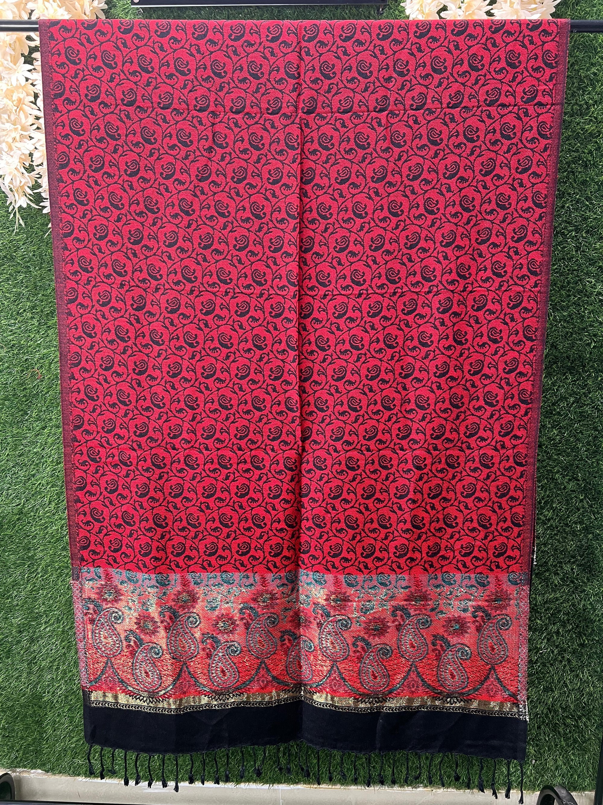 Women’s Printed Woolen Stole – Soft & Warm Winter Stole