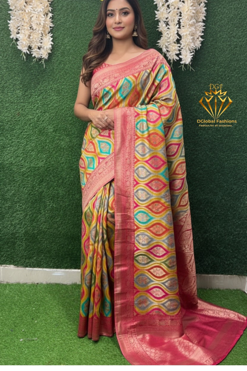 Banarsi Pashmina with Kani Weaved Saree