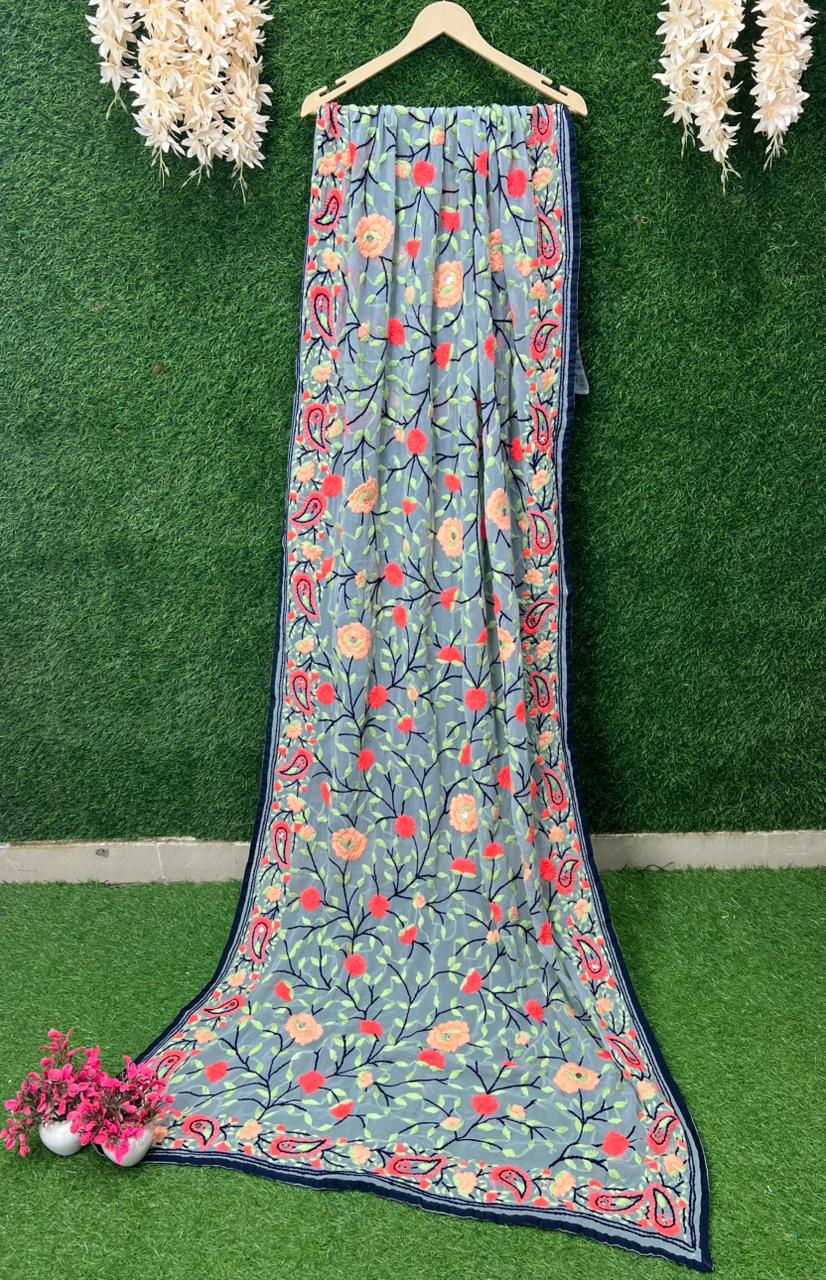 Multi Color Phulkari Handwork Dupatta