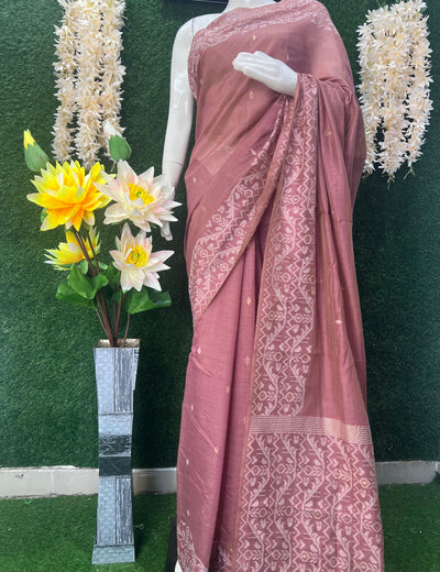 Slub Cotton Saree with  Banarsi Weaving
