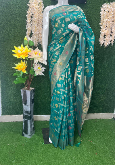 Banarasi Zari Woven Saree with Traditional Motifs