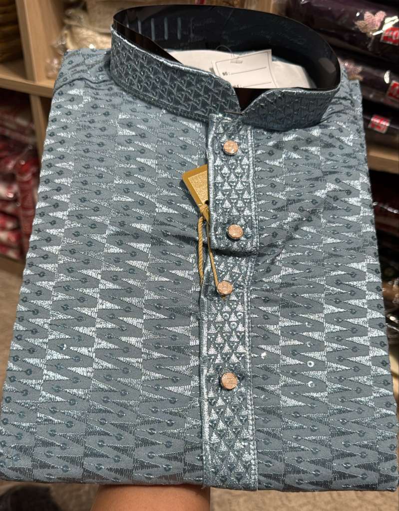 Chikankari Sequin Work Men’s Kurta Set