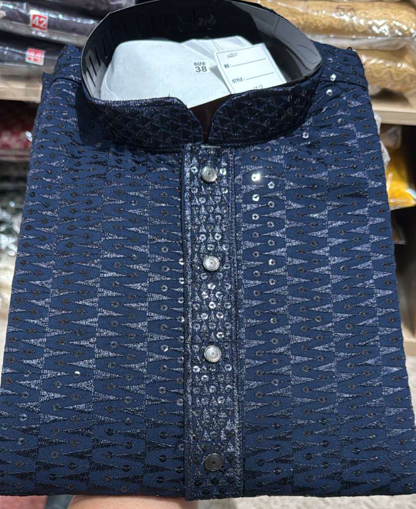 Chikankari Sequin Work Men’s Kurta Set