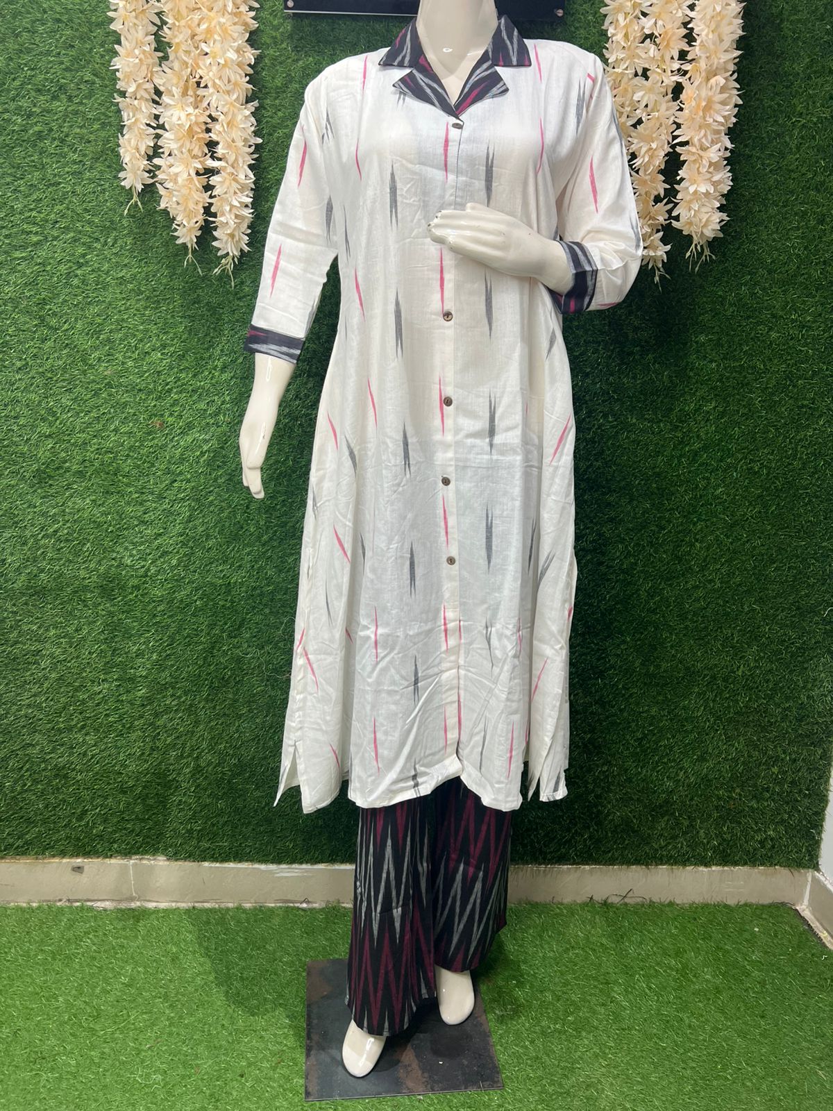 Cotton Ikat Printed Co-Ord Set