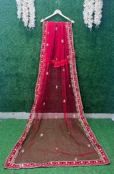 Net Dupatta With Embroidery Border
