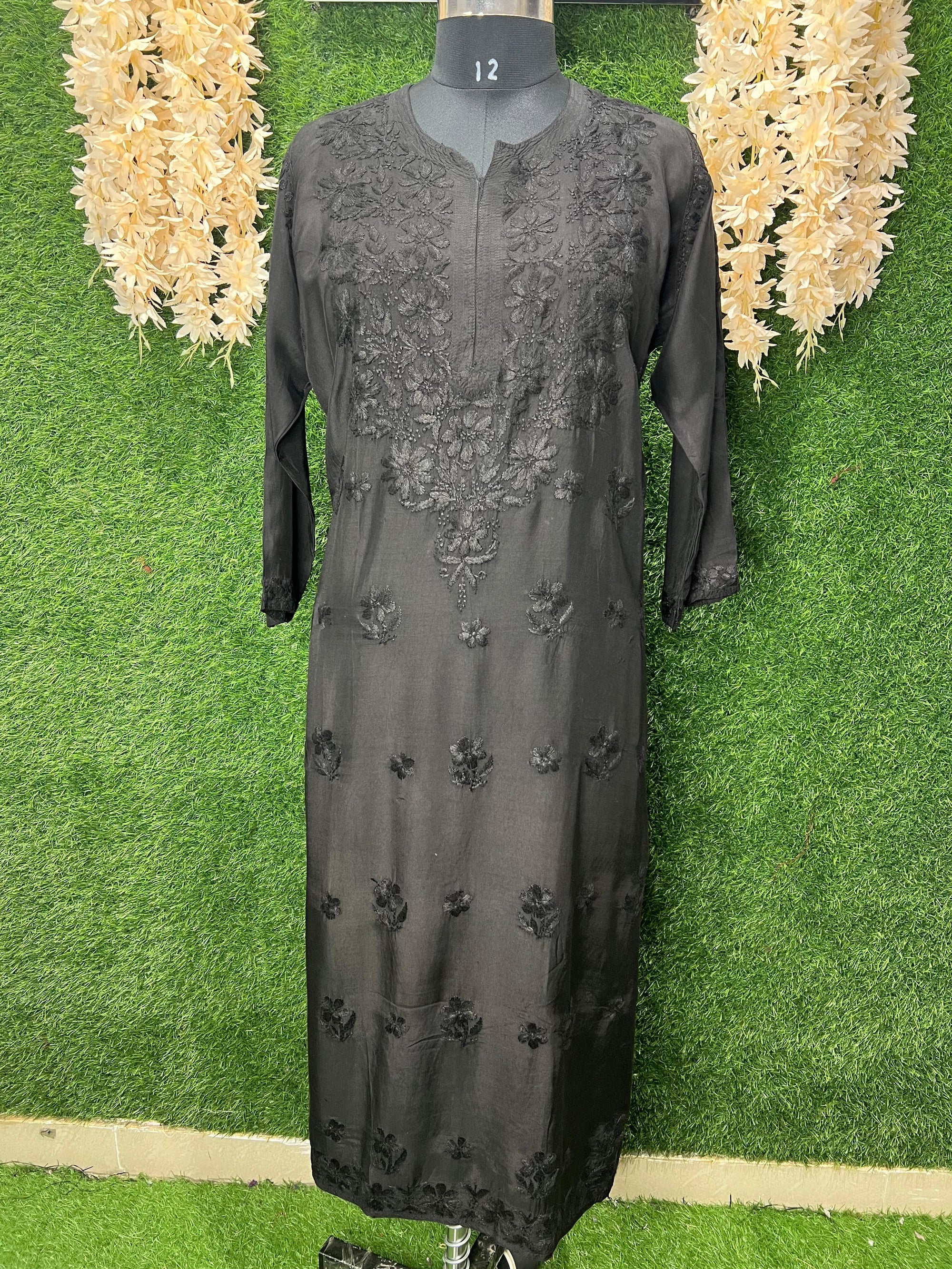 Lucknowi Chikankari Muslin Kurti