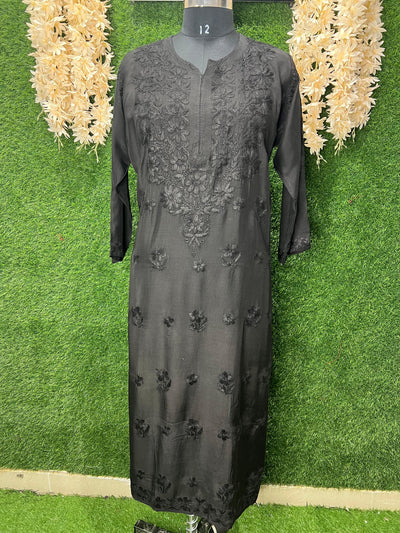 Lucknowi Chikankari Muslin Kurti