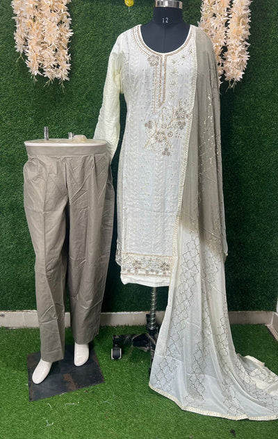 All-Over Embroidered Cotton Suit Set