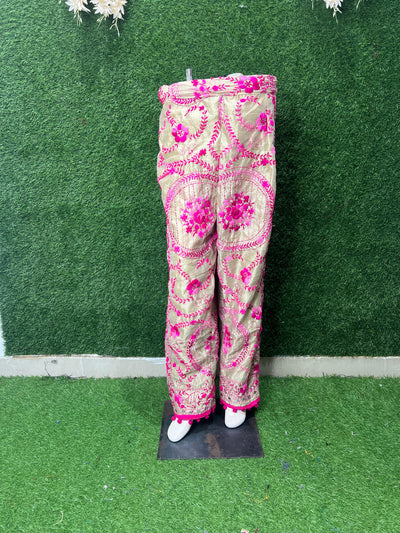 Handwork Phulkari Straight-Fit Pant