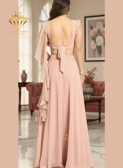 Flared Skirt with Crop Top