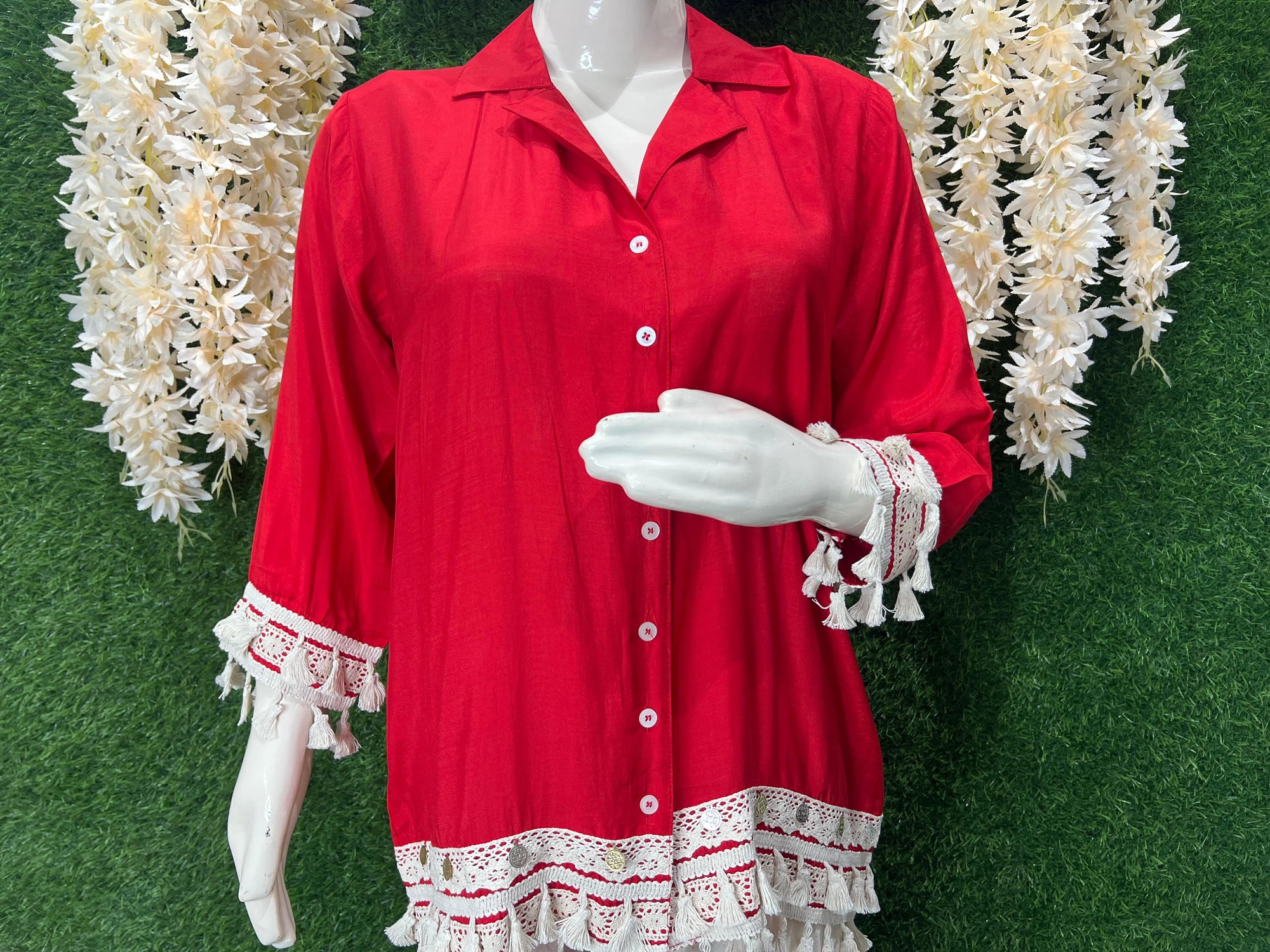 Co-Ord Set Muslin Silk Shirt with Linen Pants