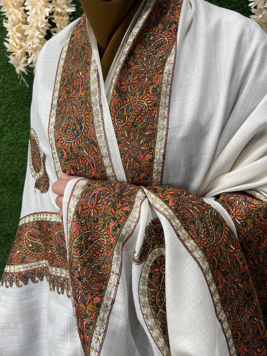 Kashmiri Pashmina Shawl Hand Embroidery