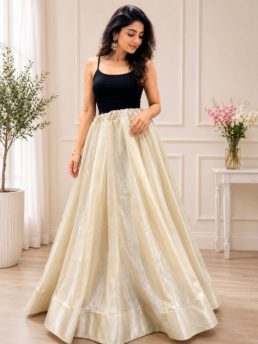 Tissue Shimmer Skirt – Graceful Festive & Party Wear