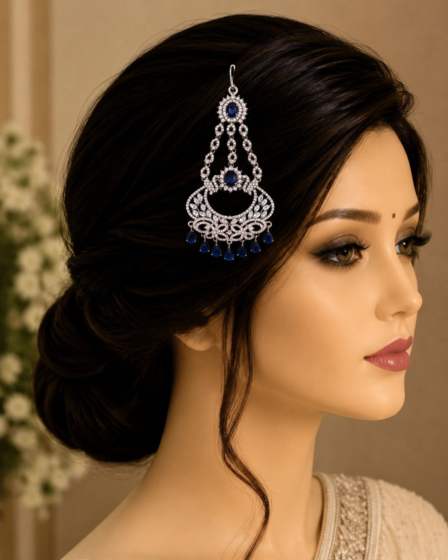 Designer Silver-Tone Bridal Paasa