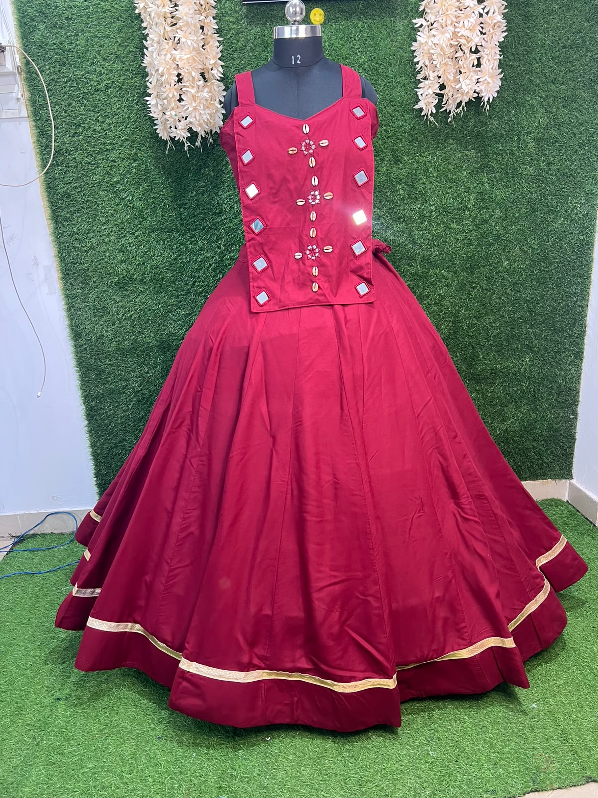 Mirror Work Lehenga Choli Set