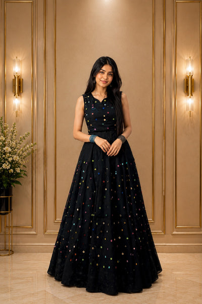Khaddi Lehenga with Kodi & Coin Work