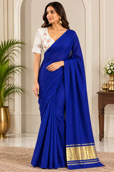 Modal Silk Saree with Lagdi Patta Gold Border