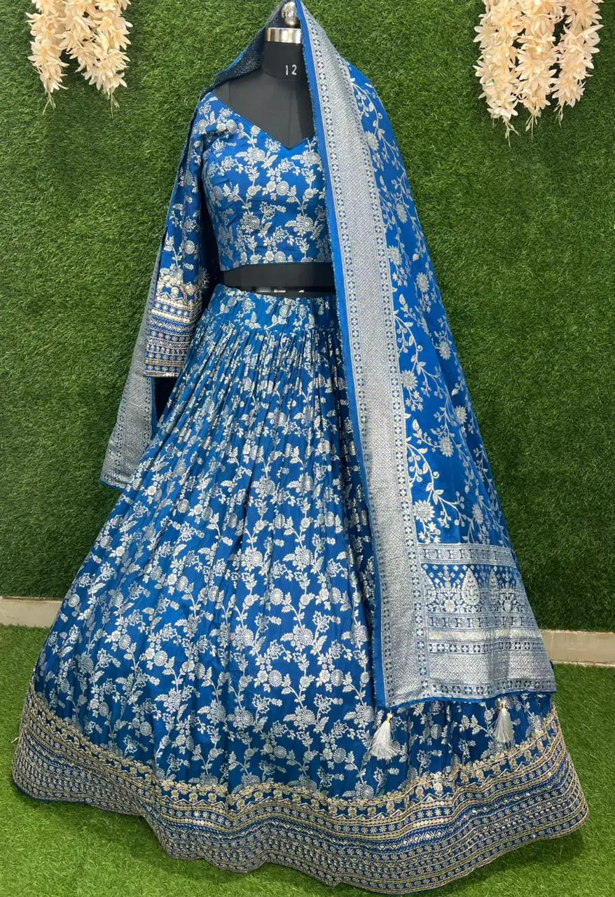 Dola Silk Banarasi Lehenga Set