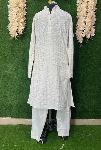 Men’s Kurta Set with Elegant Sequin Work