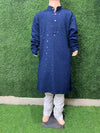 Boy’s Chikankari Kurta Set with Sequin Work – Elegant Festive & Party Wear