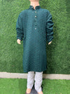 Boy’s Chikankari Kurta Set with Sequin Work – Elegant Festive & Party Wear