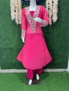 Stylish Georgette Shrug Kurti Set with Pants & Blouse – Real Mirror Work