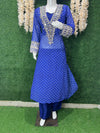 Stylish Georgette Shrug Kurti Set with Pants & Blouse – Real Mirror Work