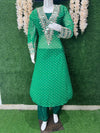 Stylish Georgette Shrug Kurti Set with Pants & Blouse – Real Mirror Work