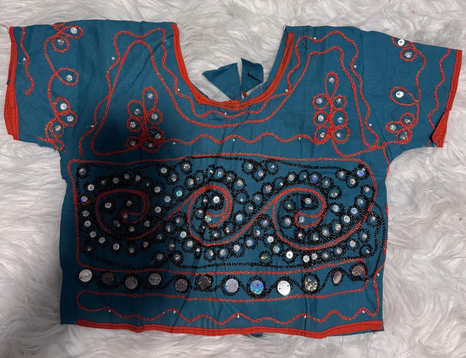 Mirror Work Lehenga Choli with Dupatta