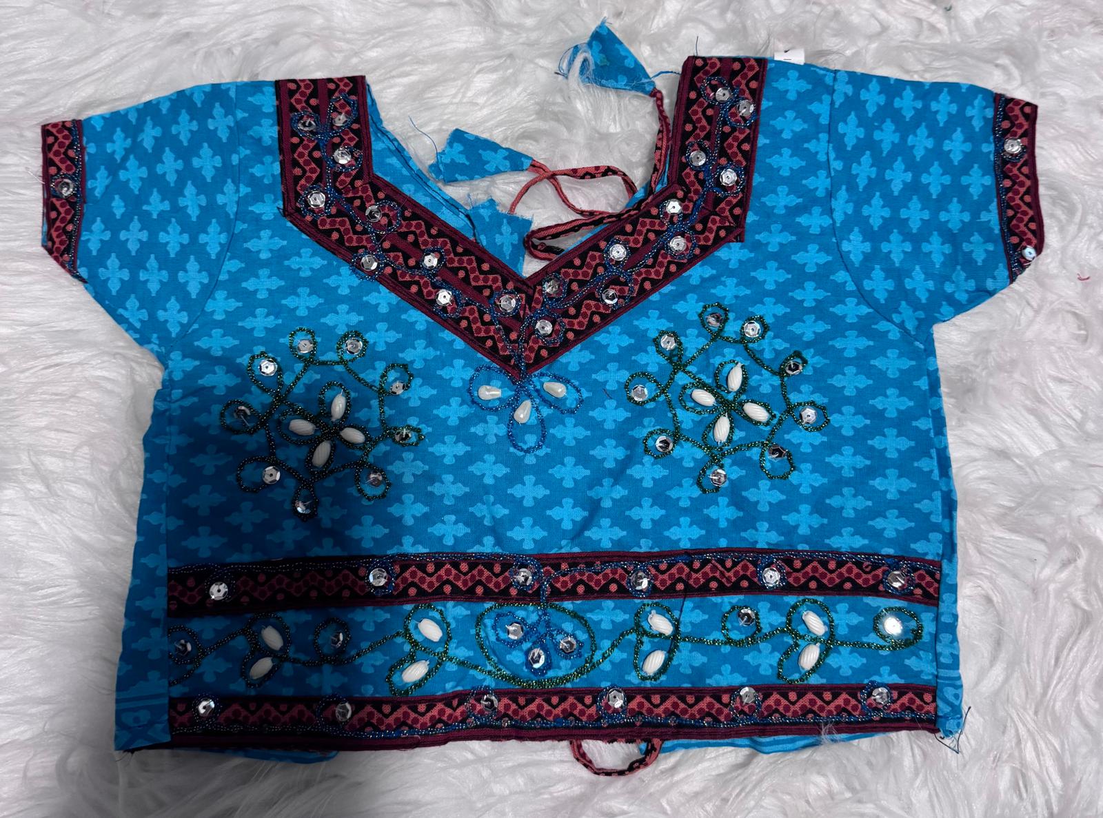 Mirror Work Lehenga Choli with Dupatta